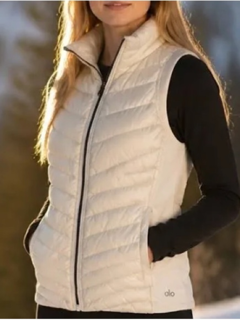 Alo Yoga Cream Down Fill Altitude Puffer Vest